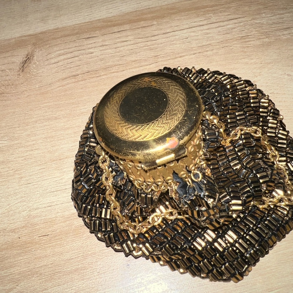 Whiting & Davis Vintage 1940’s Gate Frame Victorian Wristlet Bag Pouch - Picture 10 of 12